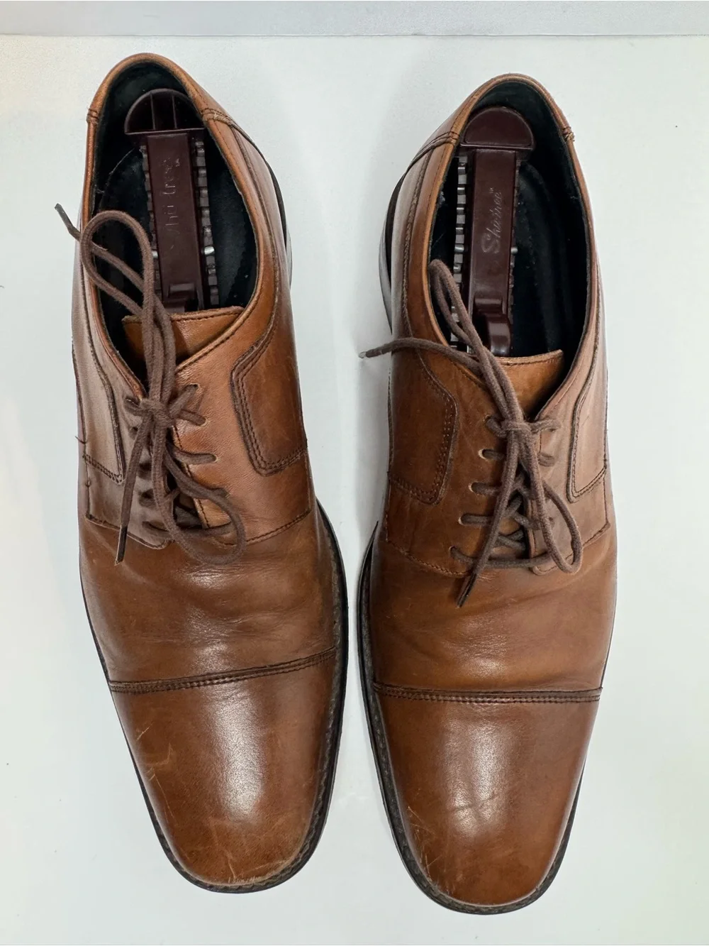Johnston & Murphy Brown Leather Cap Toe Oxfords Men's Size 11 M